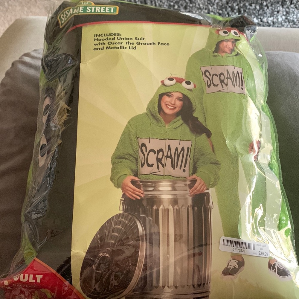 Oscar the Grouch Halloween Costume size LG/XL